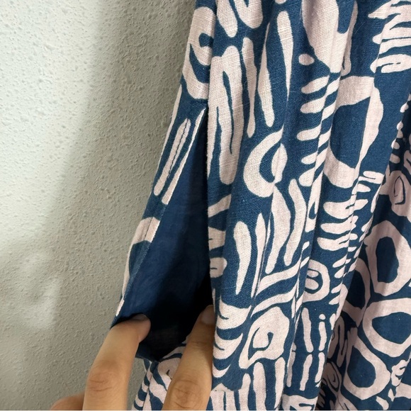 Cleobella Zola Maxi Dress Isla Print Halter Vacation Linen Blend Sz Medium - Picture 13 of 14